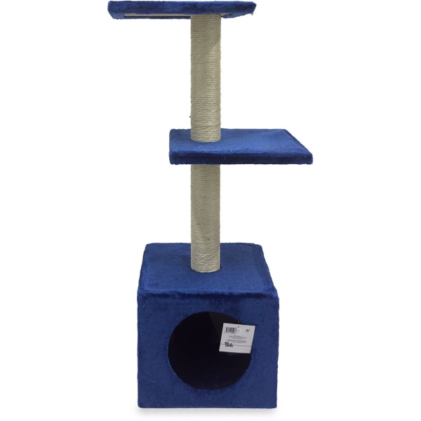 Когтеточка-комплекс 30х30х88 см, темно-синий
