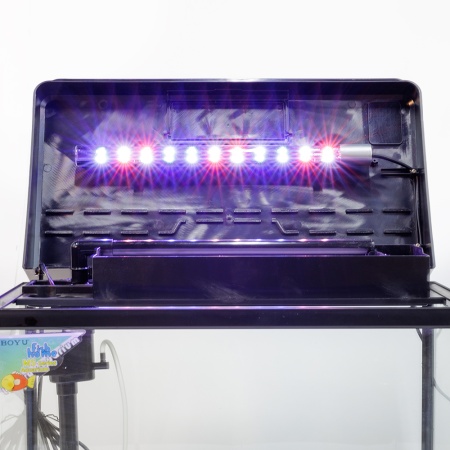 Аквариум Boyu MS-520 45 л с LED светильником и фильтром, черный