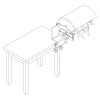 Перосъёмная насадка ощипыватель для перепелов HobbyFarm EU PROFI Birds Desk настольная на дрель (бел