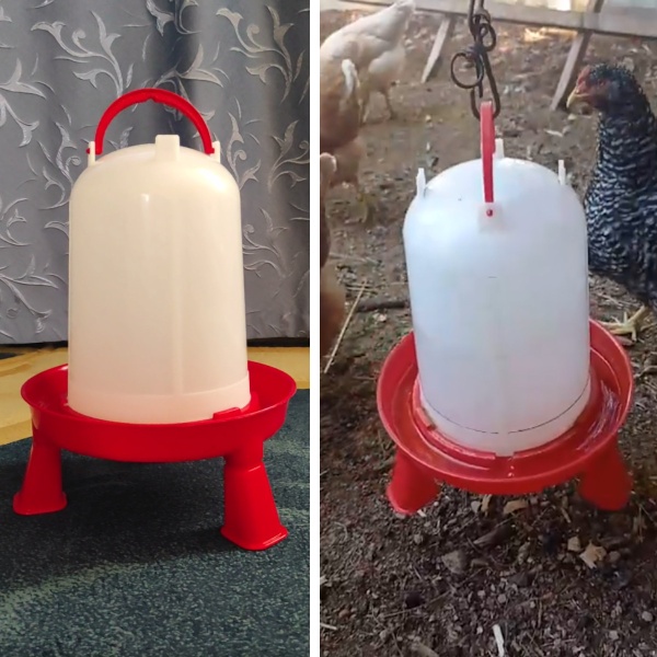Поилка вакуумная ECO 5 л с ручкой на ножках