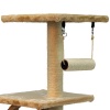 Когтеточка-комплекс 35х35х88 см с цилиндром, бежевый
