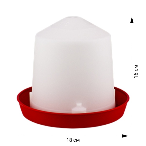 Поилка вакуумная 1,5 л для цыплят и перепелов, комплект 5 шт.