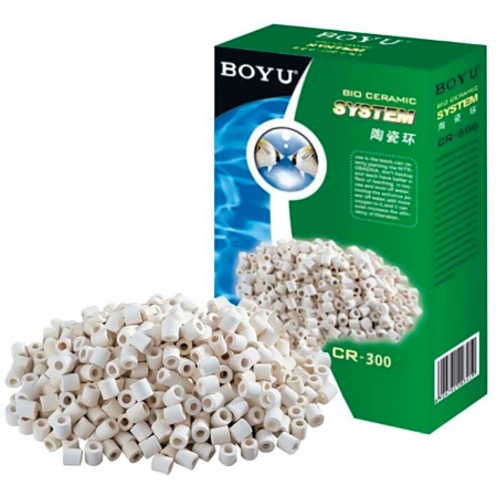 Наполнитель керамические кольца Boyu CR-300 для фильтра аквариума, 300 г
