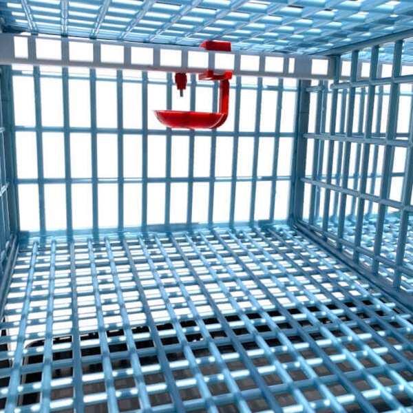 Клетка Comfortplast для перепелов с яйцесборником 3 секции, 5 ярусов, 98x61x196 см, пластиковая