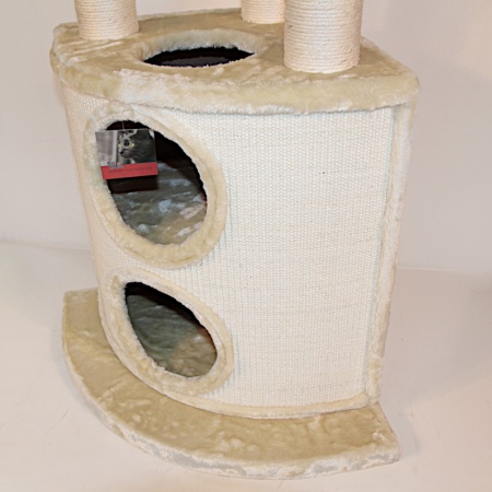 Когтеточка-комплекс 45х45х197 см, бежевый