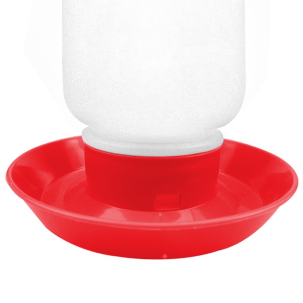 Поилка вакуумная для домашней птицы 1 л, красный